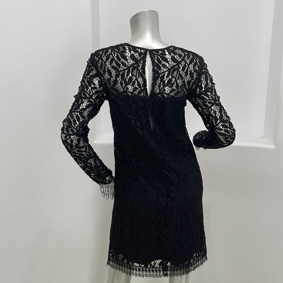 Jenni Kayne Long Sleeve Lace Black Dress - Picture 2 of 11
